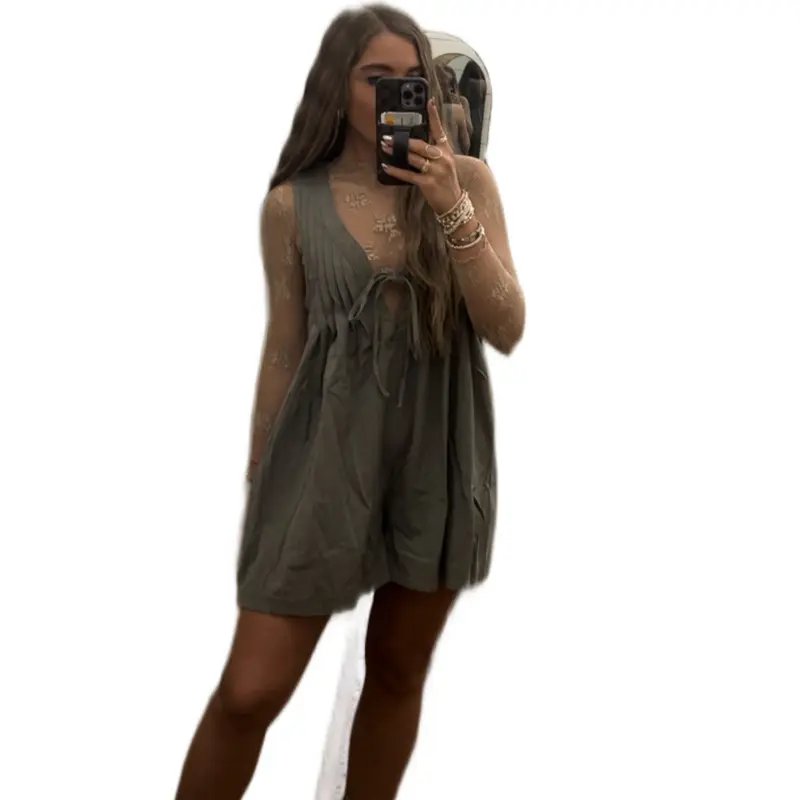 Denim Western Romper, Denim Romper, Bow Detail, Bow Romper, Western Wear, Women’s Western Wear, Women’s Rompers, Nashville Outfit, Country Music Concert Outfit
