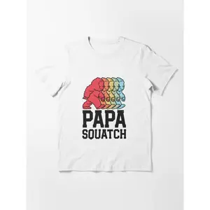 Papa Squatch Retro Bigfoot Dad Vintage Sasquatch Fathers Day Essential T-Shirt