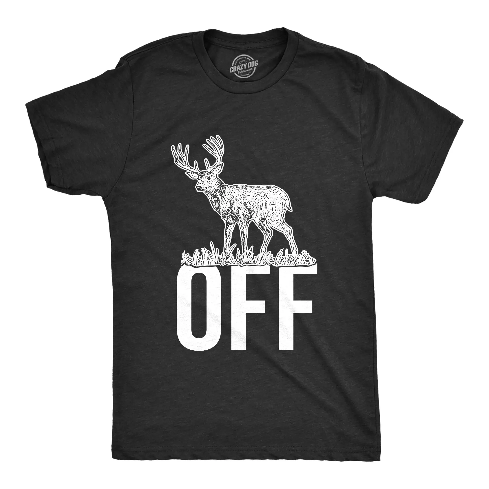Mens Buck Off Funny T shirts Hunting Deer Tee Hilarious Offensive Novelty T shirt Mens Funny T Shirts Cool Vintage Fashion T-Shirt Gift Classic Menswear Funny Hunting Short Sleeve Novelty Tees for Guys Black