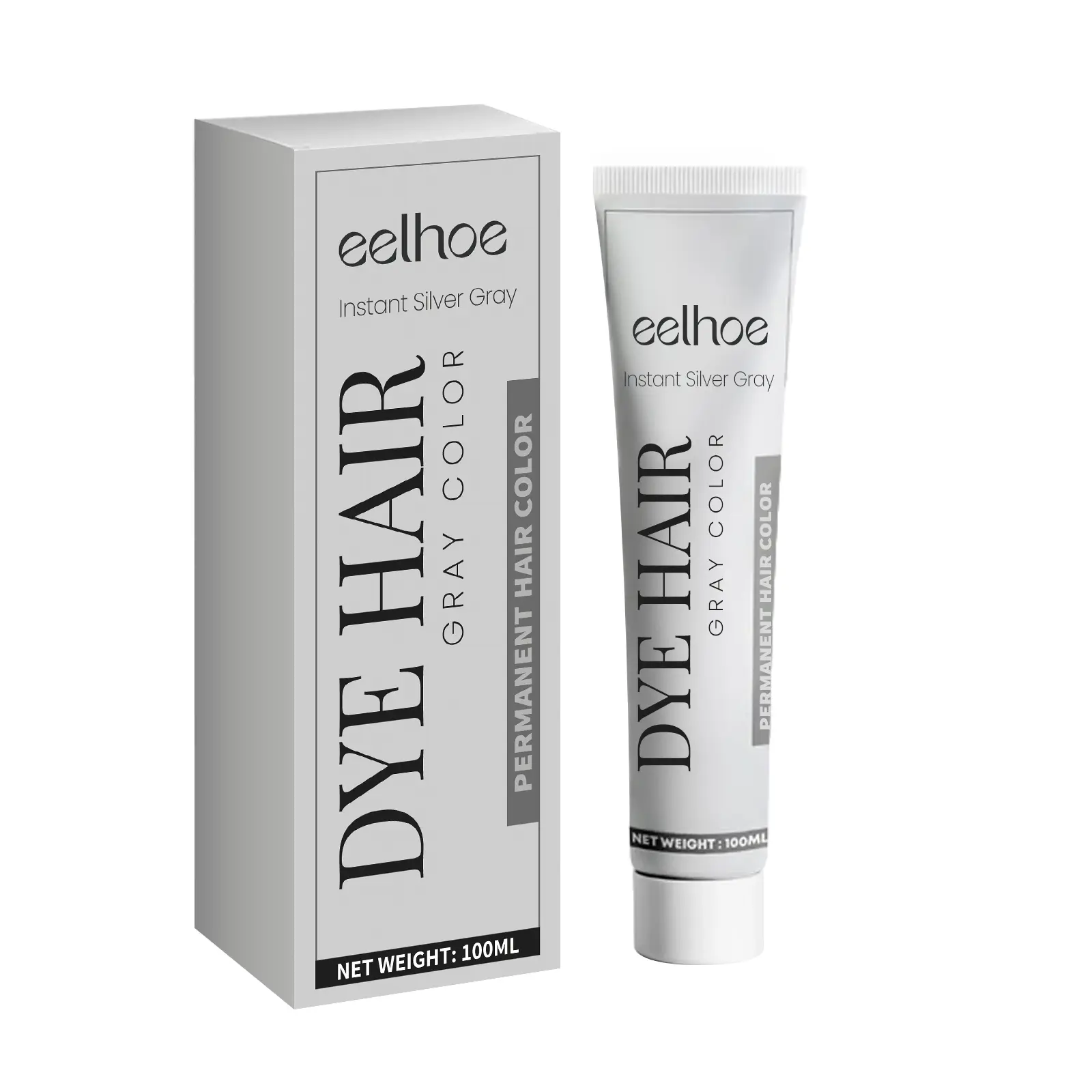 EELHOE gray hair cream, natural hair color, long-lasting, non-damaging, easy to color, easy to clean, trendy hair cream