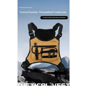 Men's tactical chest bag, outdoor tactical vest, outdoor sports cycling vest, multifunctional backpack