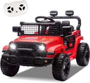 Kartivo 24V Ride On Jeep Car, Kids Ride On Toys w/Parents Remote Control, 200W Motor Electric Car for Kids 2-4 with Four-Wheel Suspension, Bluetooth, MP3, Music, LED Light, Christmas Gift