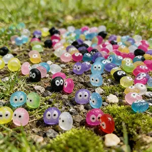 Glowing Mini Coal Balls, Glowing Ghosts, Mini Dolls, Fairy Garden Decor, Decorative Home Decoration, Glow Accessories, Fluorescent, No Power Needed