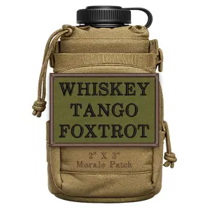 Whiskey Tango Foxtrot WTF Funny Morale Patch 2” X 3” Hook & Loop Back for Hats Jackets Tactical Vests Plate Carriers EDC Gear & Humor Patch Collectors