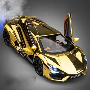 1:24 Lamborghini Rave Tuning Painted Electroplated Version with Water Spray Effect Realistic Simulation Alloy Model Boy Gift
