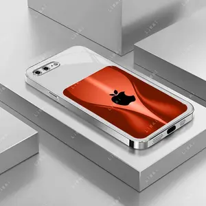 Suitable for [iPhone 7 Plus], new high-end glass phone case, new simple and affordable phone case, drop-proof and fingerprint-resistant 995