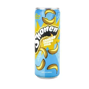 SHONEN SODA Banana Cream Soda 355ml - Unique Japanese Inspired Beverage