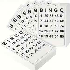 40 Bingo Game Paper Cards, Reusable Color Transparent Cards, Perfect for Birthday Parties, Company Events, Classroom Games, Home Entertainment