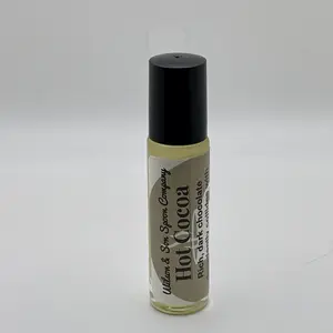Scented Dark Chocolate Hot Cocoa Body Oil Roller - Handmade Batch, Aroma Cosmetic, Creamy Liquid Beauty & Personal Care Body Massage Oil for On-the-Go Use, Single Item, Body Care, Smooth
