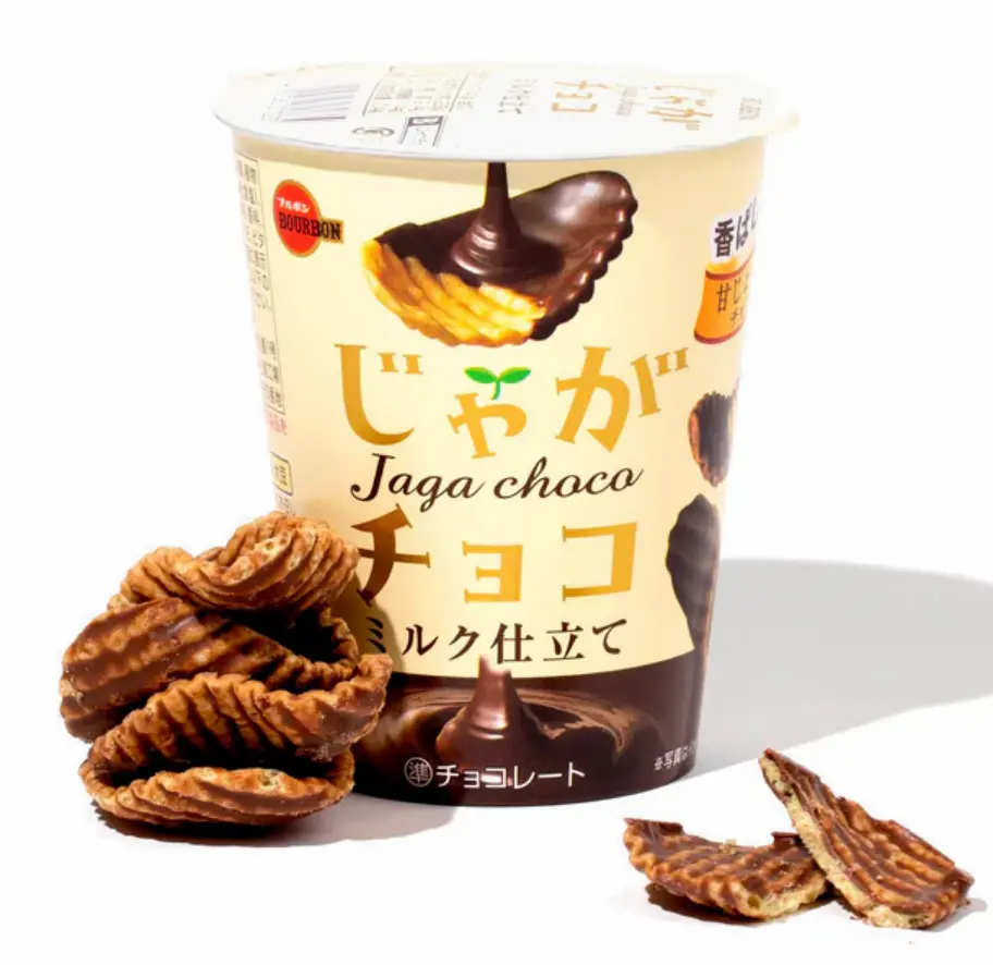 Jaga Chocolate Covered Potato Chips Delicious Chip Product of Japan