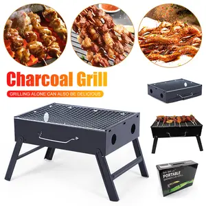 Portable Barbecue Grill Folding Charcoal Grill Lightweight Campfire Grill for Outdoor Grilling Cooking Camping Hiking Tailgating