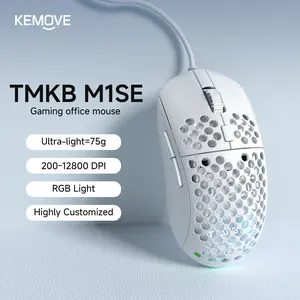 TMKB Falcon M1SE Ultralight 75g Honeycomb Gaming Mouse, Optical Sensor, Adjustable DPI, RGB Lights, Programmable Buttons, Ergonomic Design for PC Gamers and Office Rgb Lighting