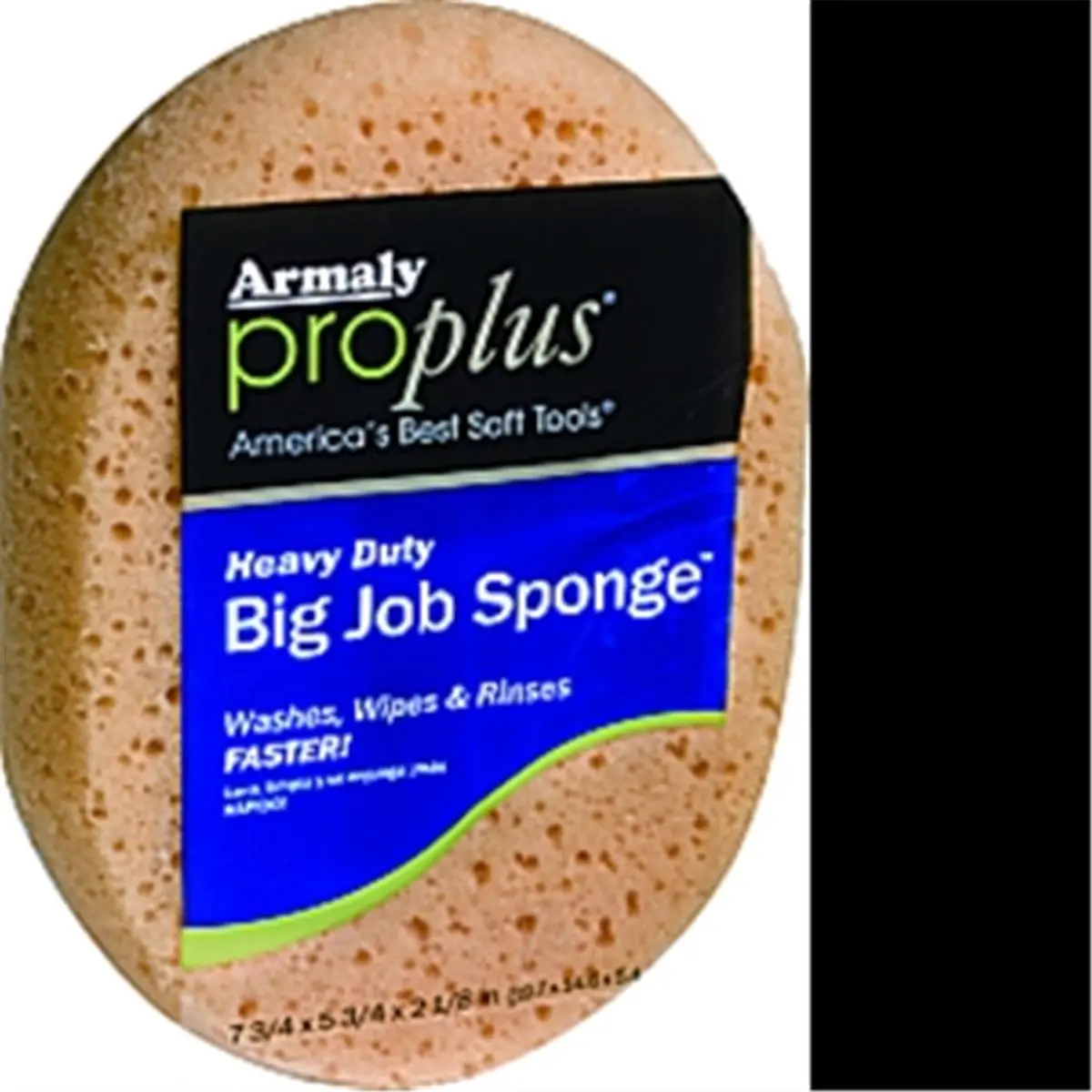 Armaly Brands 102-00006 Synthetic Big Job Oval Sponge - Polyester Estracell Reptiles & Amphibians Heavy-Duty, Durable, Water-Absorbent Cleaning Tool That Stays Soft When Dry
