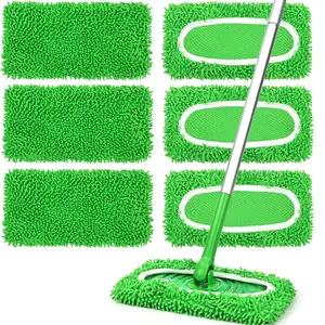 8pcs Reusable Microfiber Mop Pads, Super Absorbent Cleaning Pads for Dry & Wet Use, Compatible with Swiffer Sweeper, Home Cleaning Supplies, Microfiber Mop Refills，dirtymop water