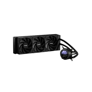 VEVOR CPU Liquid Cooler, AIO CPU Water Cooler - 3x 120mm PWN Fans, Pump 2.1'' LCD Display, Max 2200PRM Black CPU Cooling Fan, Compatible for Intel 115X/1366/2011/1700/1200, AMD AM4/AM5, Max 2200Rpm