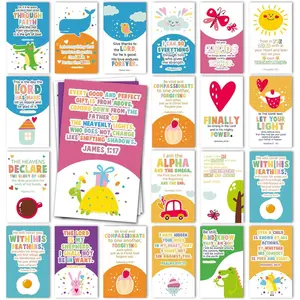60 Mini Scripture Prayer Cards with Assorted  Verses for 's  Studies Encouragement Cards for   Students Inspirational Religious Christian Gifts for Family  - DH46