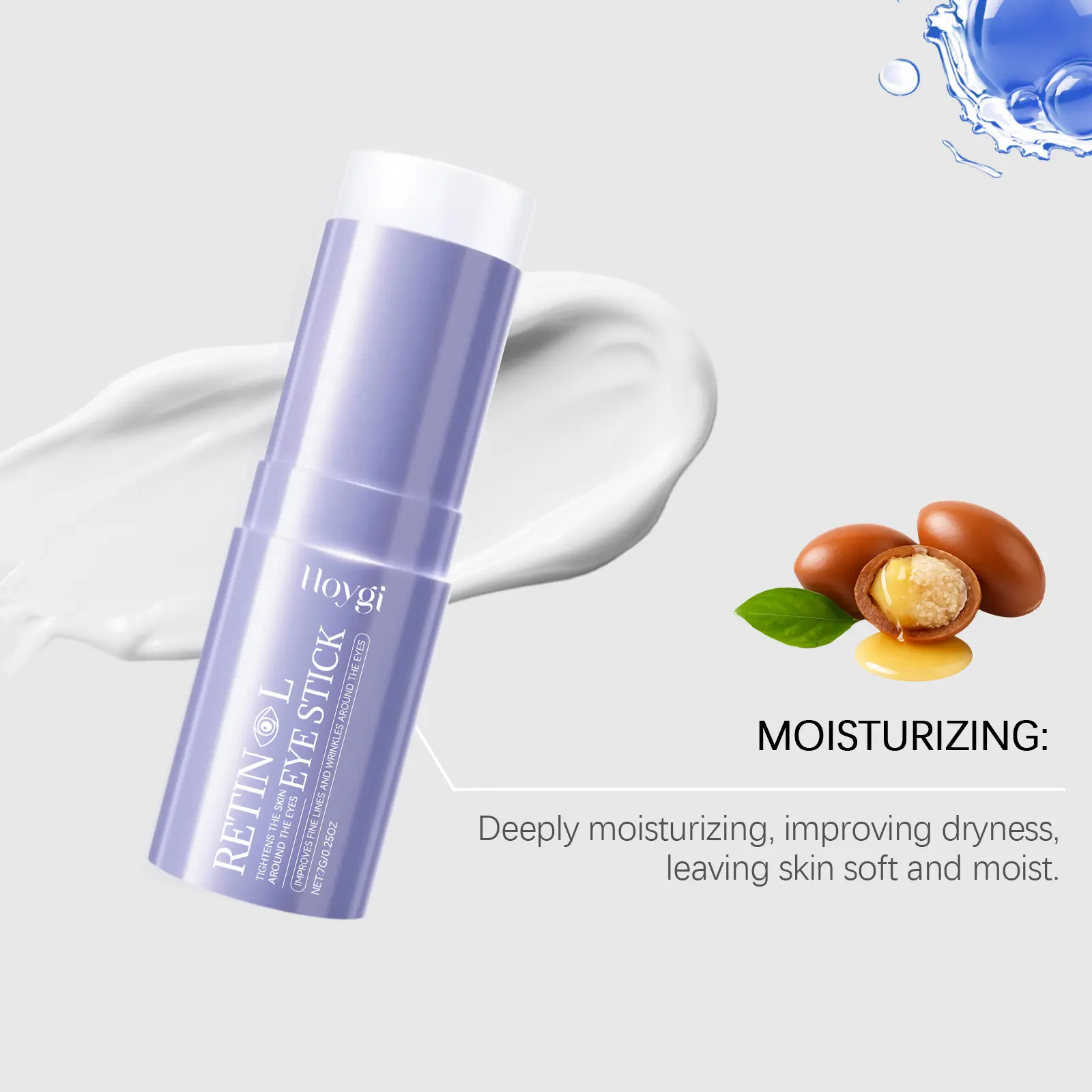 Hoygi Cemented Calcium Multi Balm Eye Brightener Stick, Anti-Aging Dry Skin Skincare for Adults - Hydrate, Restore, Eyelash Growth Serum, Under Eye Bags Patches Moisturizing miss beautiful eyes masks