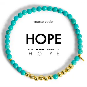 Gold Morse Code Bracelet | HOPE