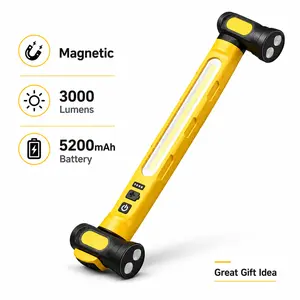 3000LM Under Hood Work Light Bar, Magnetic Rechargeable LED Light with Hook, Cordless Mechanic Work Light for Auto Repair Garage