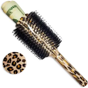 Leopard Print Brush Safe - Real Brush with a hidden compartment for hiding money valuables jewelry | secret compartment items hide cash diversion safes secret container fake storage containers Comb