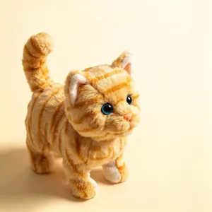 My Realistic Cat Toy - Interactive Robot Kitten with Meows, Walks & Tail Wagging - Premium Soft Plush Stuffed Animal for Cat Lovers - Bring Endless Joy and Warmth