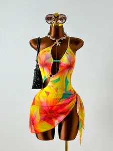 Women's Fashion Two-Piece One-Piece Swimsuit Set