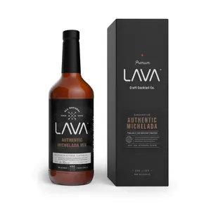 LAVA All Natural Authentic Michelada Mix, Made with Real Tomatoes, Ancho Chile Peppers, Tamarind. Vegan, Gluten Free. 1-Liter (33.8oz) Beverage