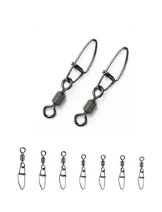 BLUEWING 50pcs High Strength Fishing Snap Swivels 26-110LB Saltwater Connector Crosslock Snaps Swivels Tackle for Quick Connect Fishing Lures