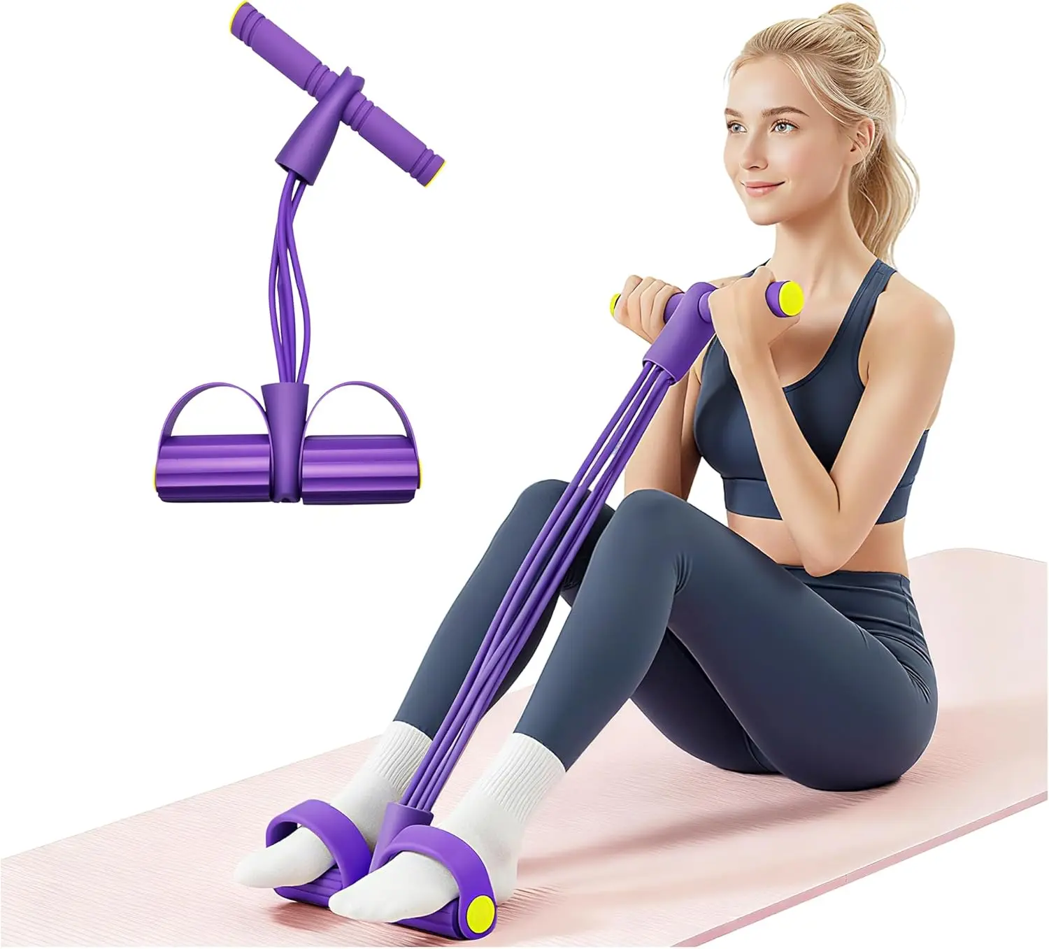 Unisex 6-Tube Multi-Function Tension Rope with Handles - Exercise Bands, Elastic Bands for Exercise, Strength Training Home Gym Equipment, Party Gift & Home Supply