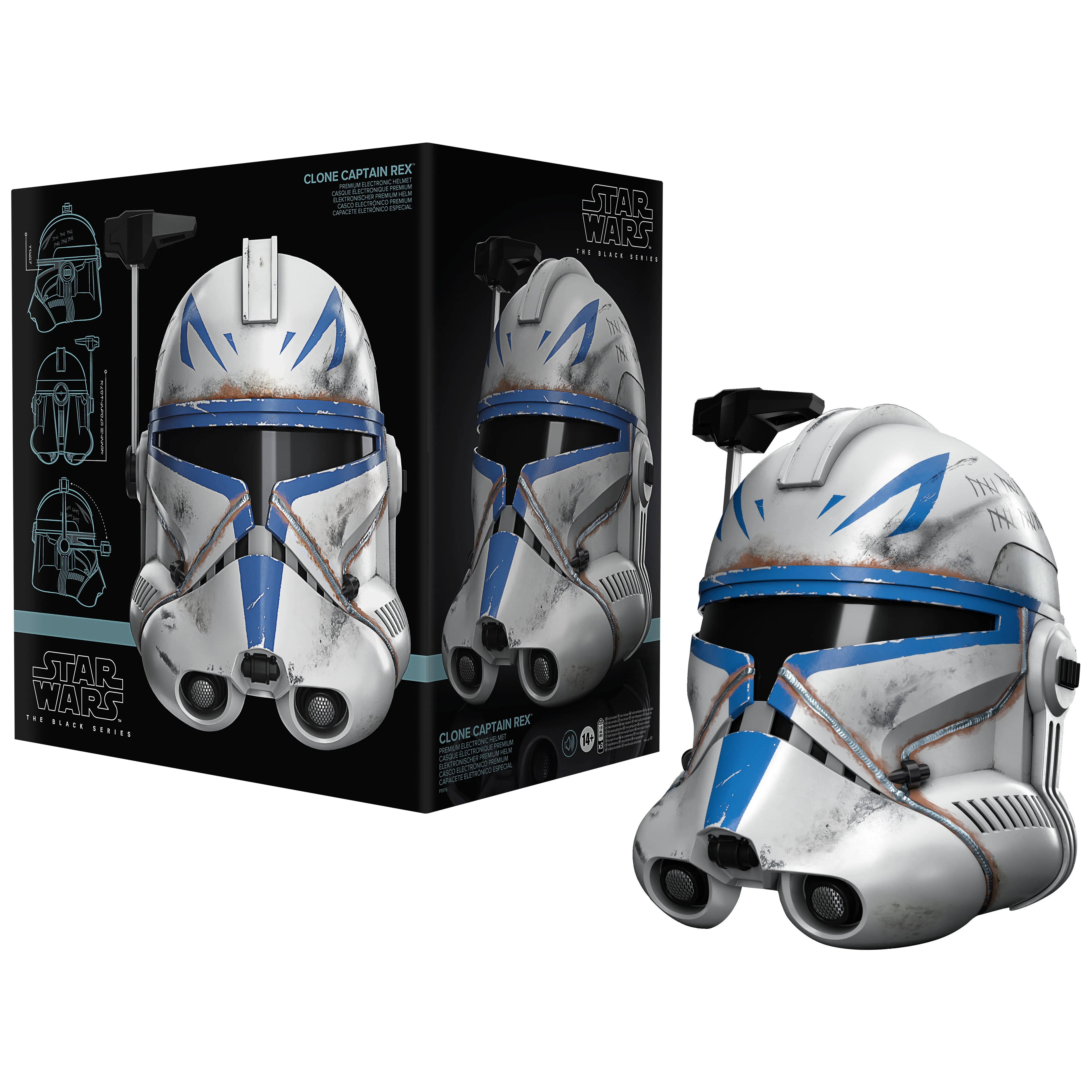 Star Wars The Black Series Clone Captain Rex Premium Electronic Roleplay Helmet