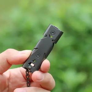 Outdoor Survival Whistle, High-frequency Survival Whistle, Stainless Steel High-pitched Whistle, Survival Whistle for Outdoor Rescue, Survival Tools, Outdoor Survival Supplies