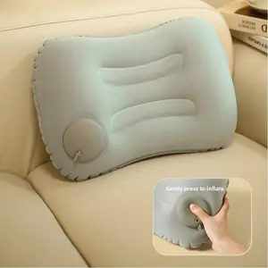 This portable inflatable pillow is perfect for travel, car use, business trips, and afternoon naps.