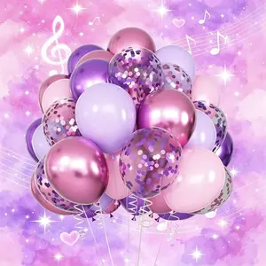 30pcs Latex Helium Balloons Set, Round Party Balloons, Latex Balloons, Confetti, Birthday, Baby Shower, Holiday, K-Pop Party Decorations, Disco Balloons