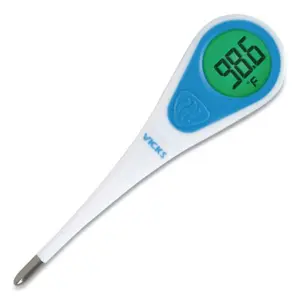 Procter & Gamble PGCV912US Automatic Speed-Read Digital Kitchen Thermometer with Fever Insight, White & Blue
