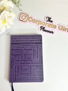 The Corporate Girl Planner Purple Faux Leather Embossed Notebook stationery lover