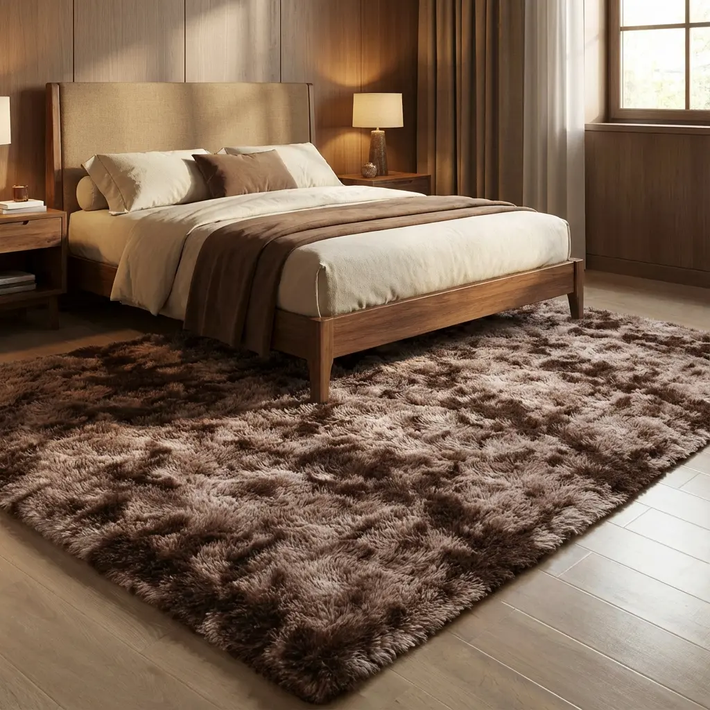 XEXSIN Super Soft Fluffy Tie-Dye Shag Rug with Non-Slip Bottom, Modern Plush Indoor Carpet for Bedroom, Living Room, Kids' Nursery Home Decor (rugs for living room included)