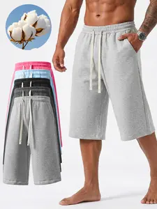 Men's Solid Pocket Waist Shorts, Lightweight Breathable Shorts, Casual Breathable Comfortable Shorts for Running Gym Workout, Men's Bottoms for All Seasons