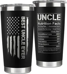 Gifts for Uncle from Niece, Nephew - Uncle Gifts - Fathers Day Gift - Father's Day, Birthday, Christmas Funny Gift for Men Him from Niece, Nephew, Kids 20 OZ Stainless Steel Tumbler