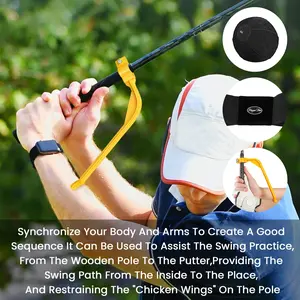 Golf Swing Training Aid Wrist Hinge Adjustable Fit Arm Band with Hanger Smartball Connection Band for Correction, Men Women Ball Between Arms Practice Tool Golf Hitting Aid