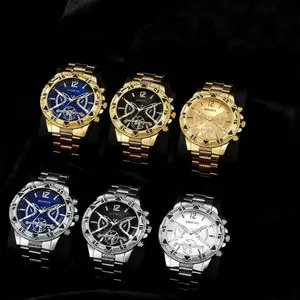 Men's Fashion Quartz Exquisite Watch Set, 6pcs Luxury Hip-Hop Nautical Large Dial, Daily Wear, Gift for Friends & Family, Collector's Gift