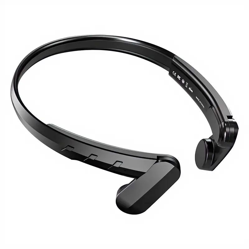 Bone-Conducting Open-Ear Headphones, Bluetooth 5.2 Wireless Stereo Rechargeable Headset, USB-Charging Sweatproof for Running, Cycling, Athletes, Smartphone-Connected Multi-Platform Compatible with Computer, PC & Laptop Electronic Devices