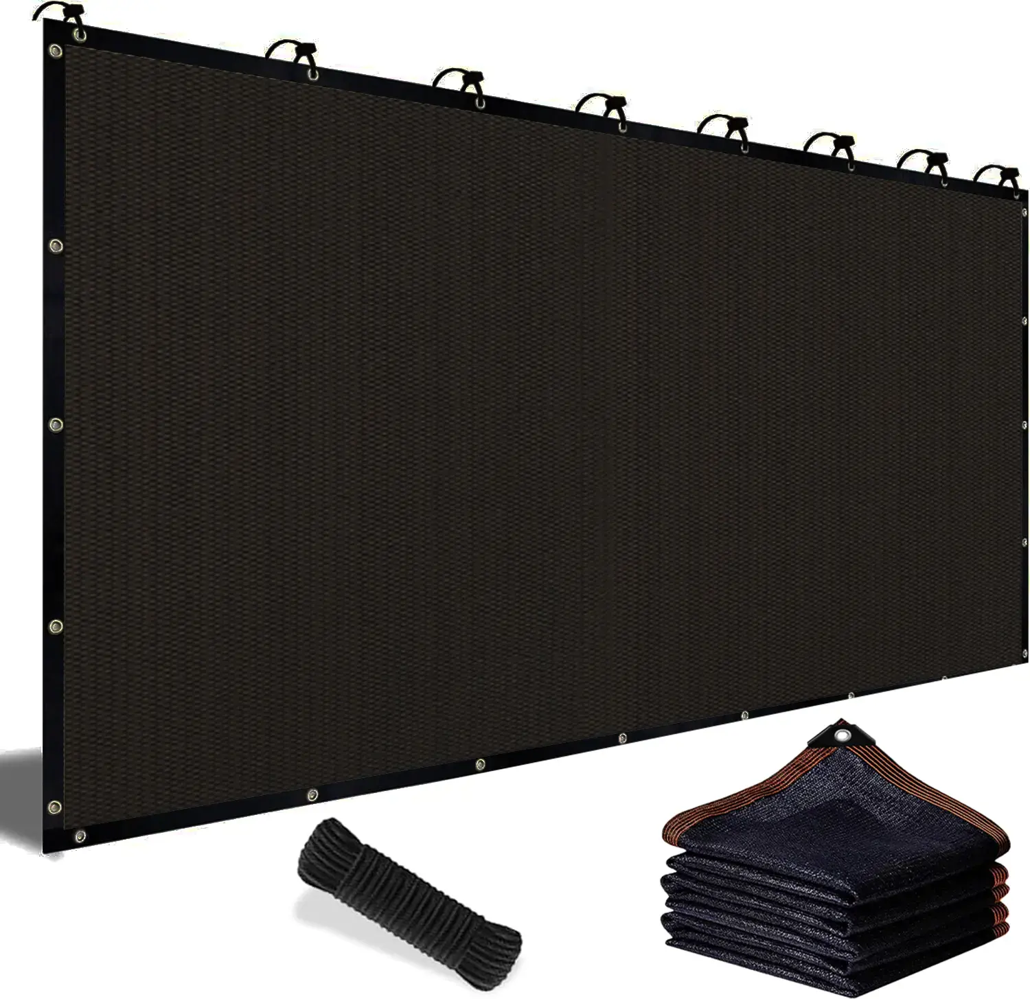 90% Blackout Cloth (Black) - 10 x 13ft UV-Resistant Shade Net with Reinforced Rivets, Suitable for Outdoor Adventures / Camping / Garden / Patio / Greenhouse.Mesh Shade Cloth，father's day gifts