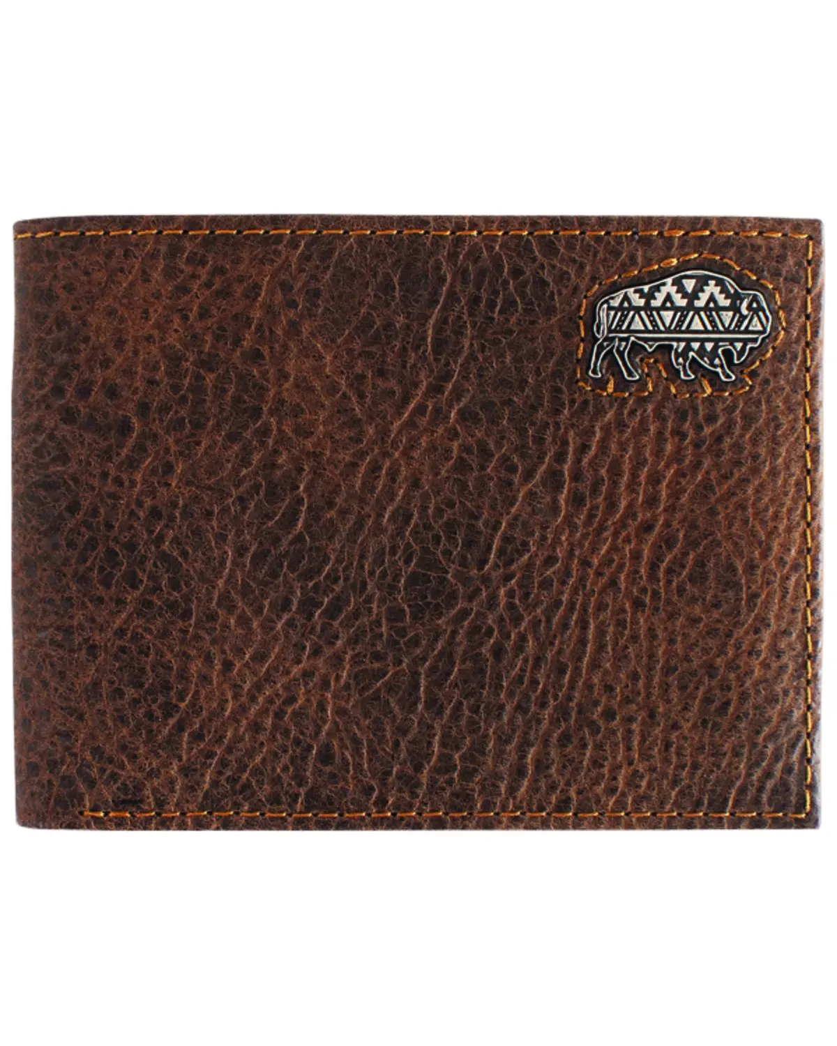 Red Dirt Hat Men's Men'S Bifold Bison Concho Leather Wallet - 2520638813