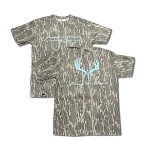 Mossy Oak Bottomland Tee Powder Blue Imprint - Toddler camo T_Shirt.