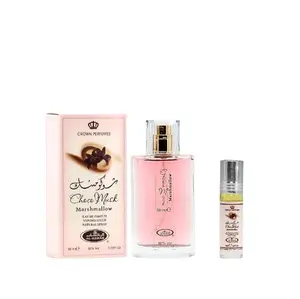 Al Rehab Choco Musk Marshmallow + Roll Oil Multi-Pack, EDP (Eau De Parfum) with Chocolate Sweetness & Sugary Marshmallow Notes, 50 ML-1.6 oz Unisex Fragrance for Everyday Wear