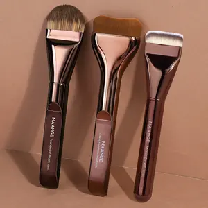 Maange 3-Piece Makeup Brush Set Foundation Brushes Cosmetics Tools, Essential Beauty Essentials for Flawless Application