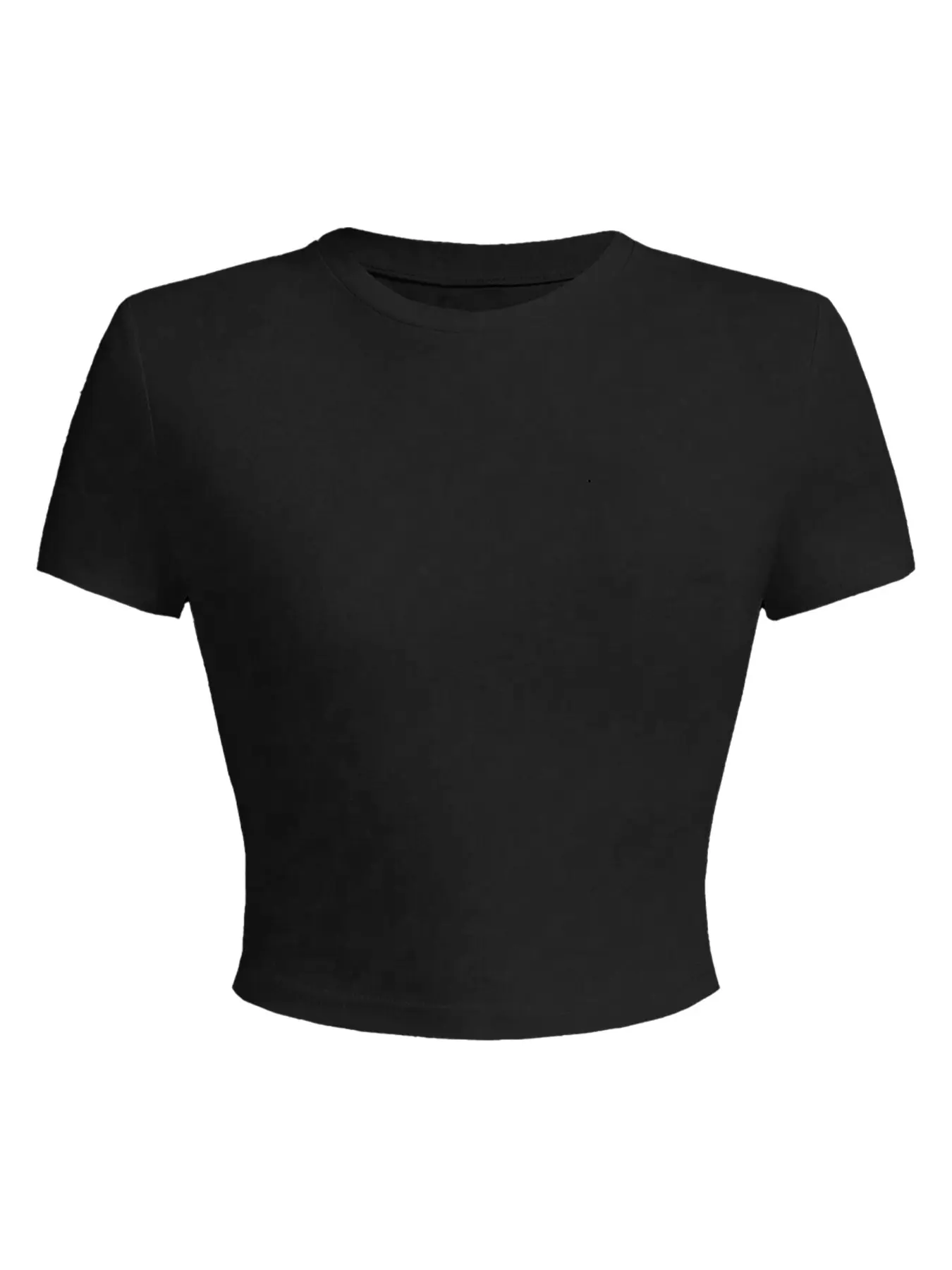 2026 Summer 3 Pack /1 Pack Women's Basic Crop Tops, Going Out, Streetwear, Daily Wear, School, Travel, Casual Style,Casual Wear, Minimalist Style, Crop Tops, Short Sleeve Tops, Crew Neck Tops, Solid Color Tops, Basic Tops, Trending Now, Viral on TikTok,