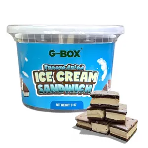 G-BOX Freeze Dried Vanilla Ice Cream Sandwiches – 3oz, NASA Space Dessert, Camping & Outdoor Snack, Party & Halloween Treats