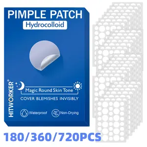 180/360/720 Pcs Acne Patch, Hydrocolloid Patches, Water Gel Non-Irritating, Suitable for All Skin Types, Deep Cleaning Acne Stickers, Unisex Skincare Gift