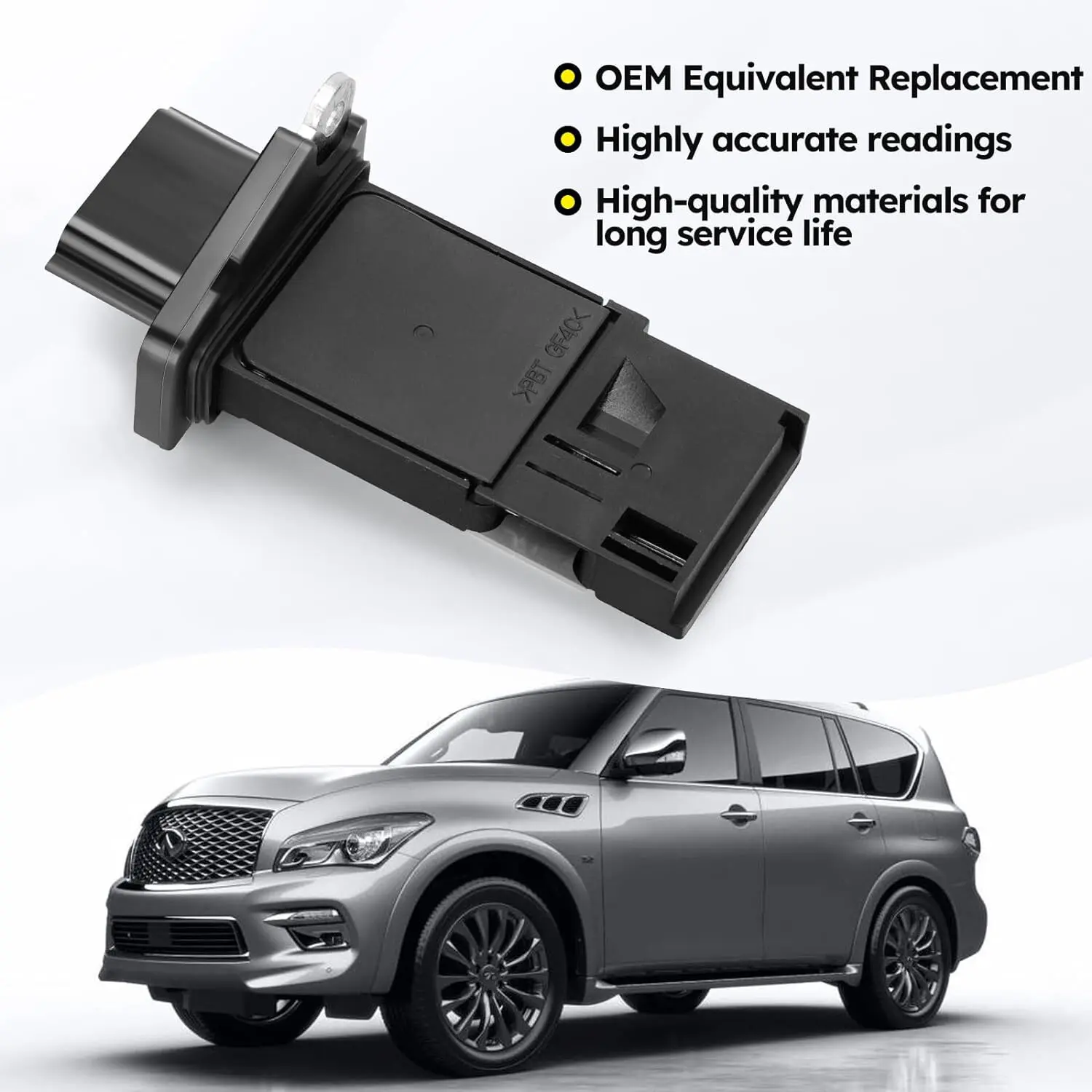 OEM Compatible Mass Air Flow Sensor for Nissan Vehicles AFH70M-38 Replacement 22680-7S000 Direct Fit MAF Meter with 24 Month Warranty Aluminum Housing Precision Engine Performance Part